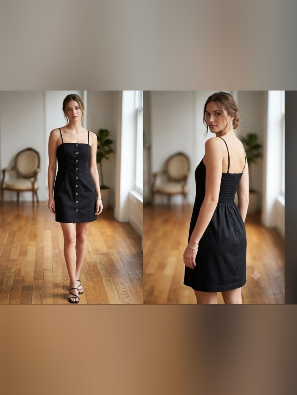 Black Smocked-Waist Midi Dress - Women